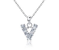 Necklace Silver V Shape SSLPE-V